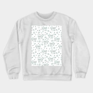 Olive branch pattern in white Crewneck Sweatshirt